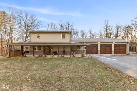 Front exterior at 6817 Siebert Trail, Nineveh, IN