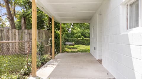 Outdoor living area at 541 Dayton Avenue, Indianapolis, IN