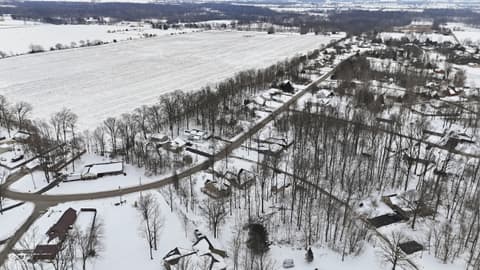 Aerial view at 344 Patriots Landing, Coatesville, IN