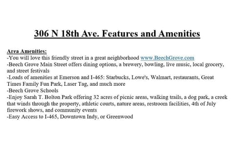 Photo of 306 N 18th Avenue, Beech Grove, IN