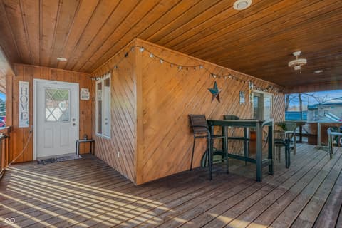 Outdoor living area at 708 Pine Tree Court, Seymour, IN