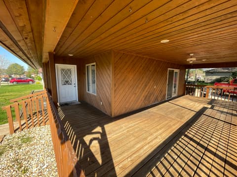 Outdoor living area at 708 Pine Tree Court, Seymour, IN
