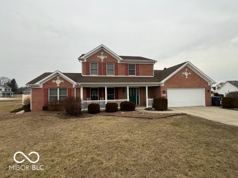 Front exterior at 9512 W Thurston Court, Yorktown, IN