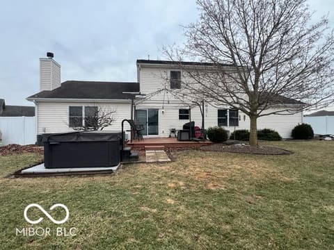 Backyard at 9512 W Thurston Court, Yorktown, IN