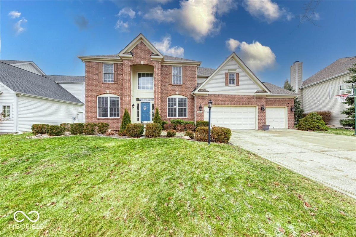 Front exterior at 12036 Bodley Place, Fishers, IN