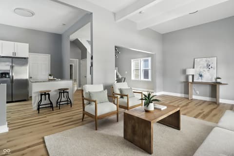 Living room at 1242 Union Street, Indianapolis, IN