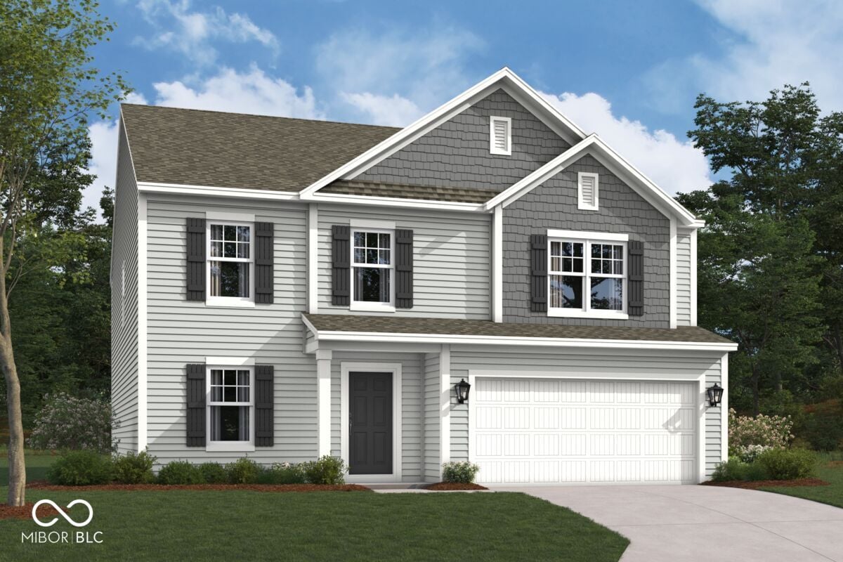 Front exterior at 3937 Teakmill Trail, Indianapolis, IN