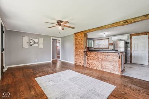 Living room at 170 E Elm Street, Morgantown, IN