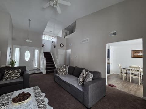 Living room at 8512 Green Valley Drive, Indianapolis, IN