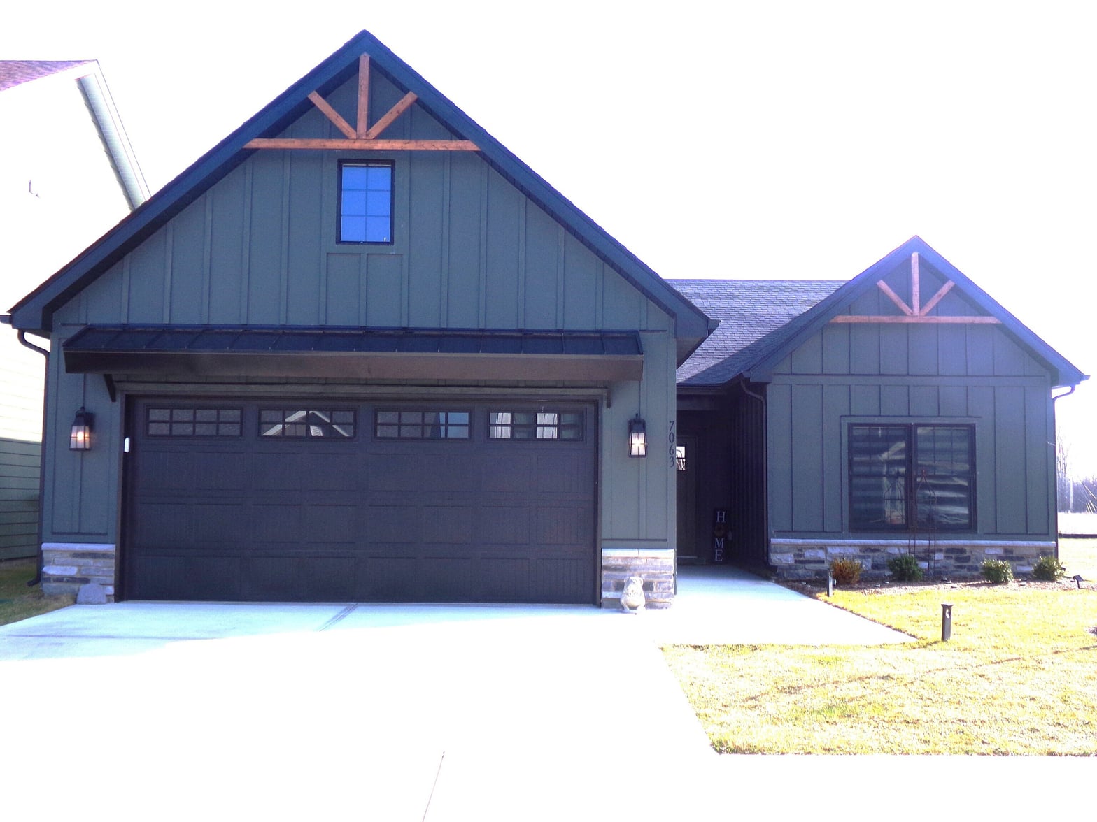 Front exterior at 7063 Fowler Drive, Whitestown, IN