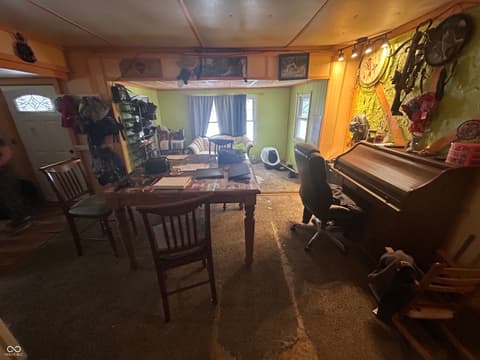 Dining room at 10615 E Stanley Road, Rockville, IN