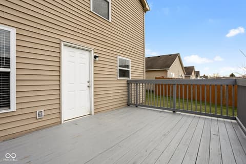 Outdoor living area at 476 Bourneside Drive, Greenfield, IN