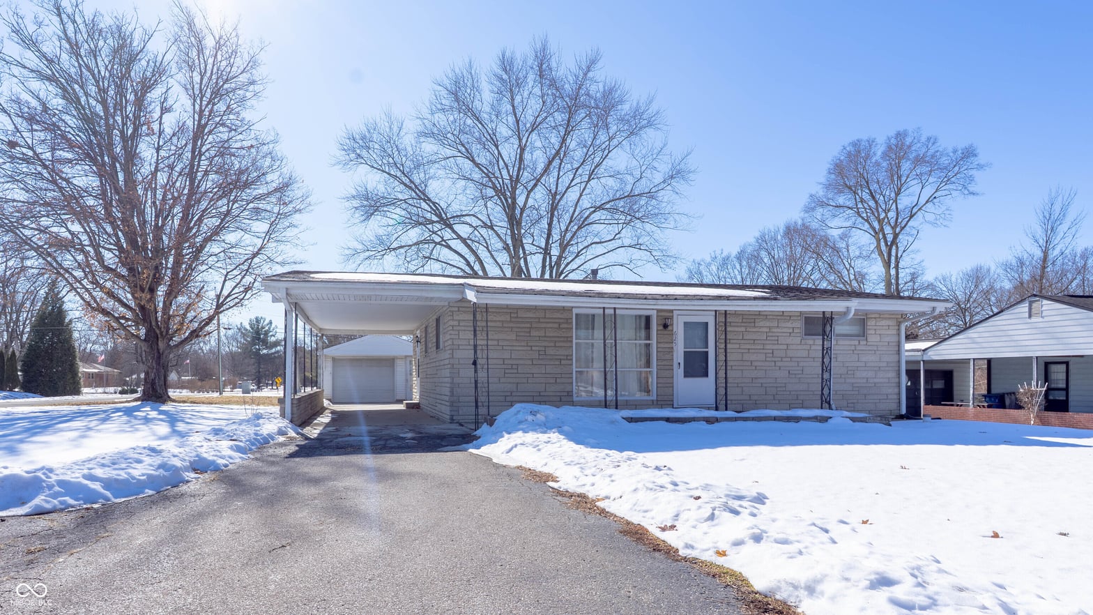 Front exterior at 625 W Southport Road, Indianapolis, IN