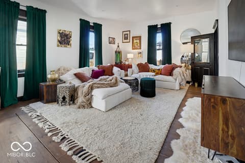 Living room at 1808 N Delaware Street, Indianapolis, IN
