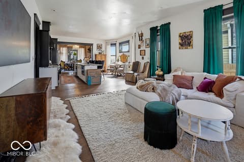Living room at 1808 N Delaware Street, Indianapolis, IN