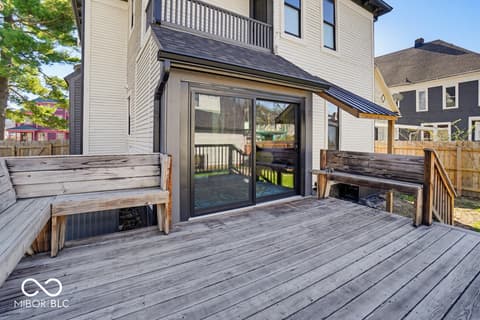 Outdoor living area at 1808 N Delaware Street, Indianapolis, IN