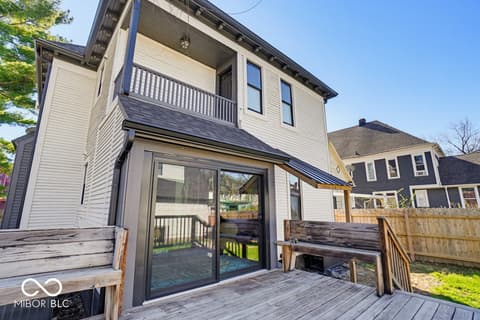 Outdoor living area at 1808 N Delaware Street, Indianapolis, IN