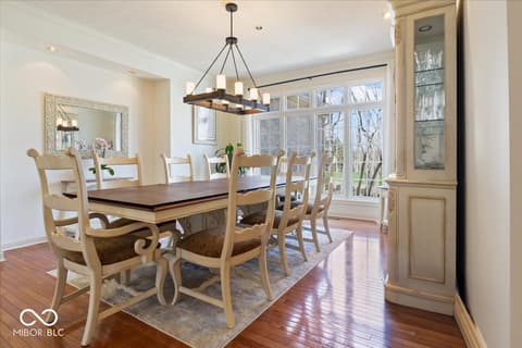 Dining room at 9399 Irishmans Run Lane, Zionsville, IN