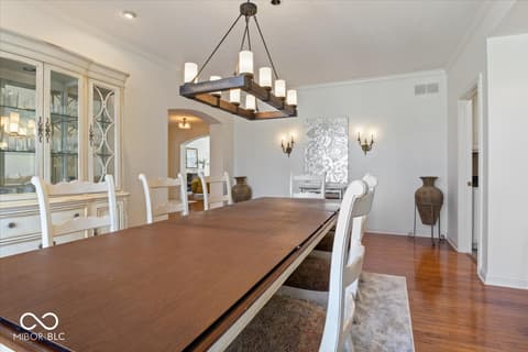 Dining room at 9399 Irishmans Run Lane, Zionsville, IN