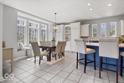 Dining room at 9399 Irishmans Run Lane, Zionsville, IN