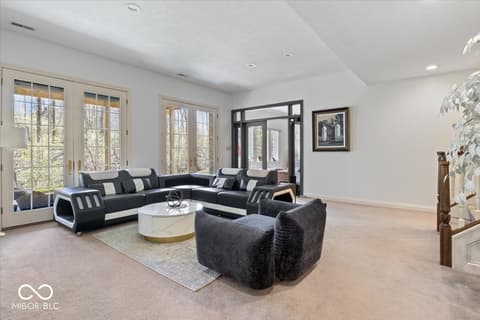 Living room at 9399 Irishmans Run Lane, Zionsville, IN