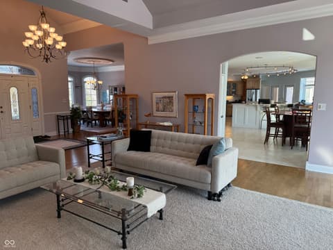 Living room at 3799 N Foxcliff Drive E, Martinsville, IN
