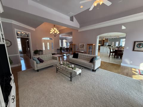 Living room at 3799 N Foxcliff Drive E, Martinsville, IN