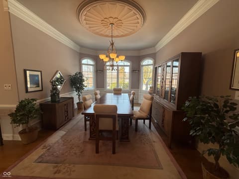 Dining room at 3799 N Foxcliff Drive E, Martinsville, IN