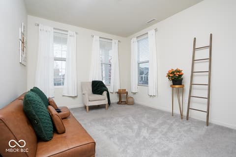 Living room at 5300 Veranda Drive, Noblesville, IN — Bright, airy living room with abundant natural light.