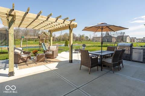 Outdoor living area at 5300 Veranda Drive, Noblesville, IN