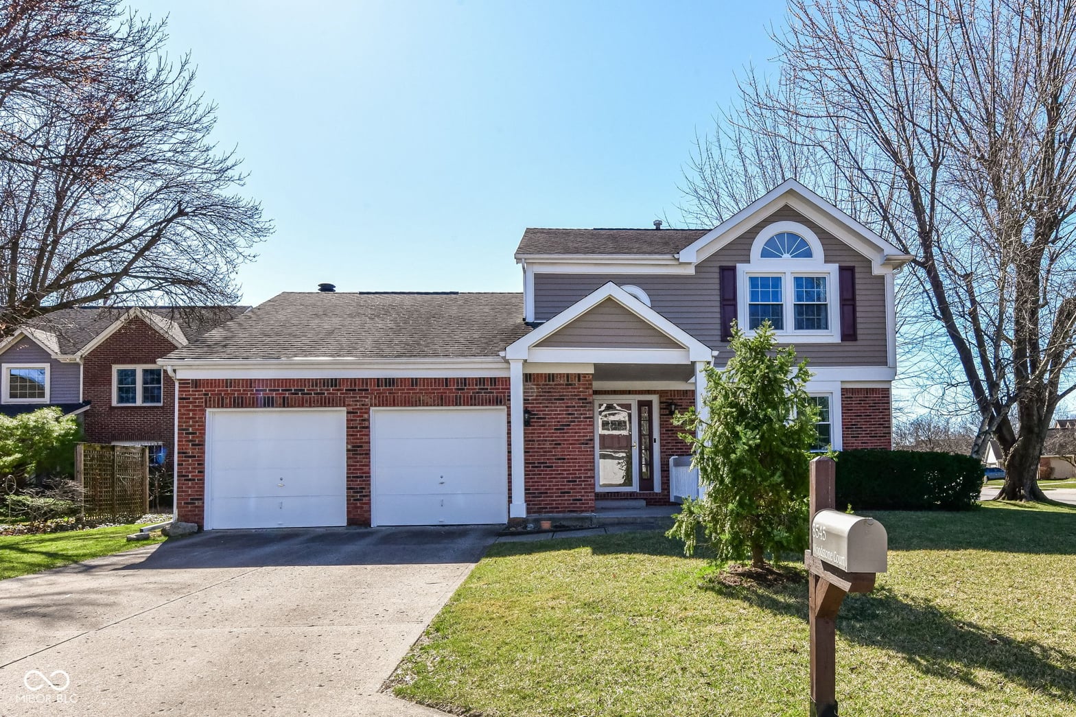 Front exterior at 8545 Woodstone Court, Indianapolis, IN