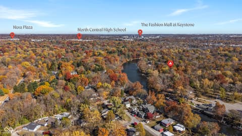 Aerial view at 7505 Terrace Beach, Indianapolis, IN