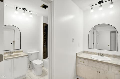 Primary bathroom at 7642 Lancer Lane, Lawrence, IN