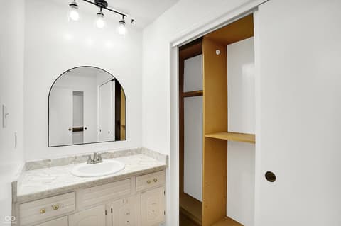 Primary bathroom at 7642 Lancer Lane, Lawrence, IN