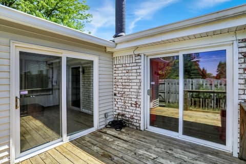 Outdoor living area at 7642 Lancer Lane, Lawrence, IN