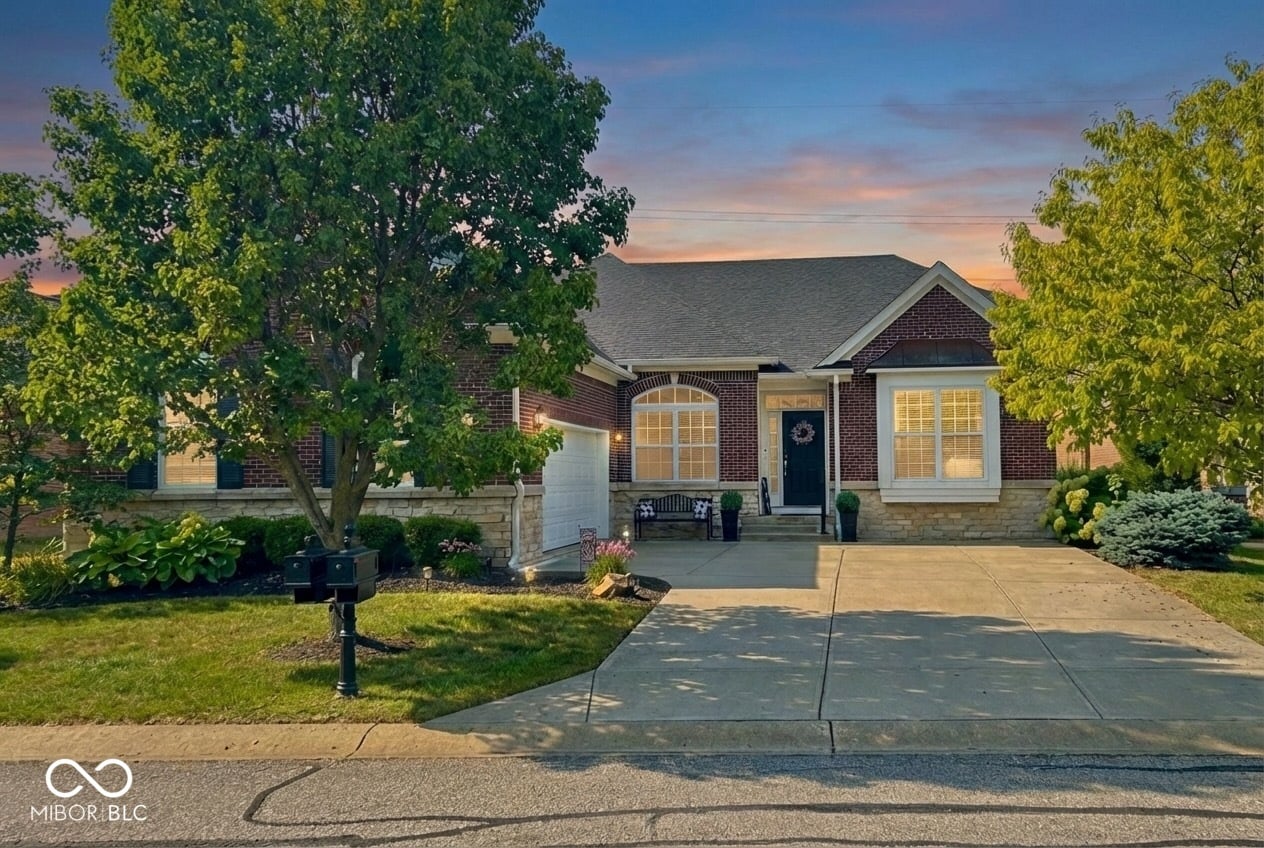 Front exterior at 15462 Mission Hills Drive, Carmel, IN