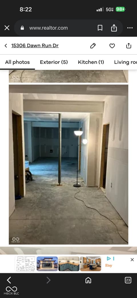Basement at 15306 Dawn Run Drive, Fishers, IN