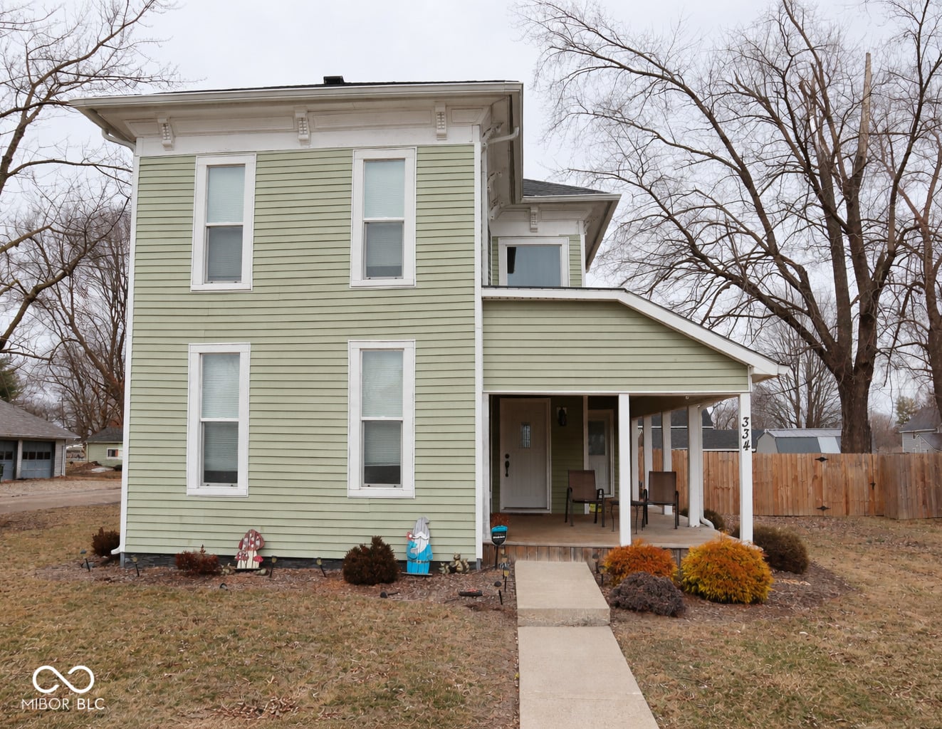 Front exterior at 334 W Perrin Street, Mulberry, IN