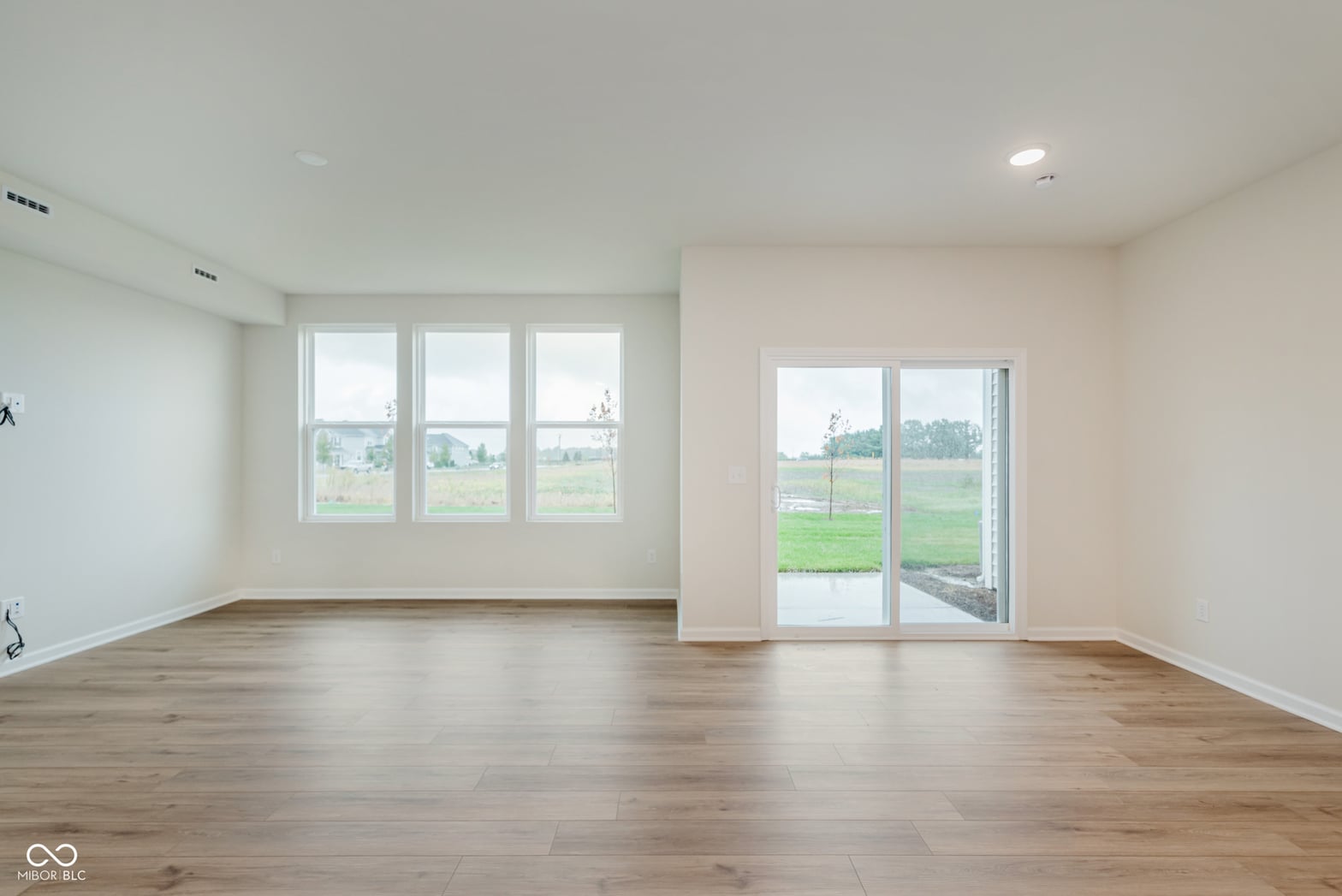 Bright contemporary living space with expansive rural views.