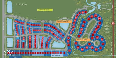 Aerial view at 9867 Bucklebury Lane, Carmel, IN