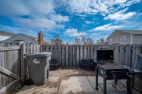 Outdoor living area at 4923 Oakbrook Court, Indianapolis, IN