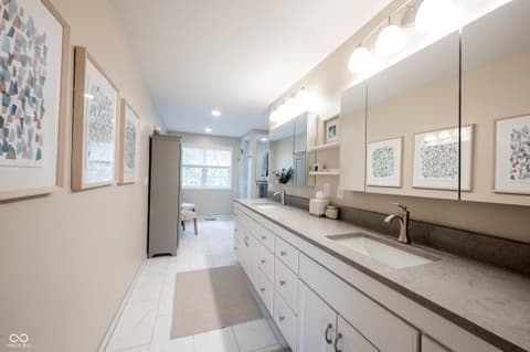 Primary bathroom at 558 Fox Lane, Carmel, IN