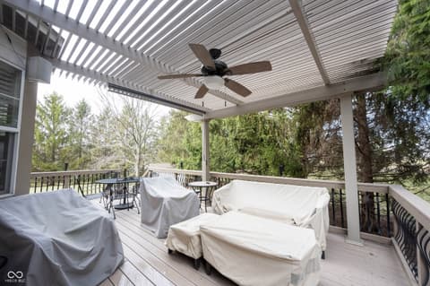 Outdoor living area at 558 Fox Lane, Carmel, IN