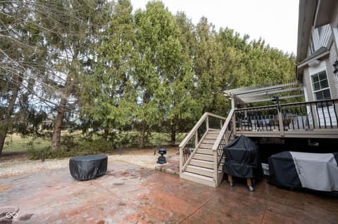 Outdoor living area at 558 Fox Lane, Carmel, IN