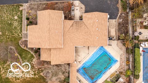 Aerial view at 560 Sir Lancelot Drive, Seymour, IN