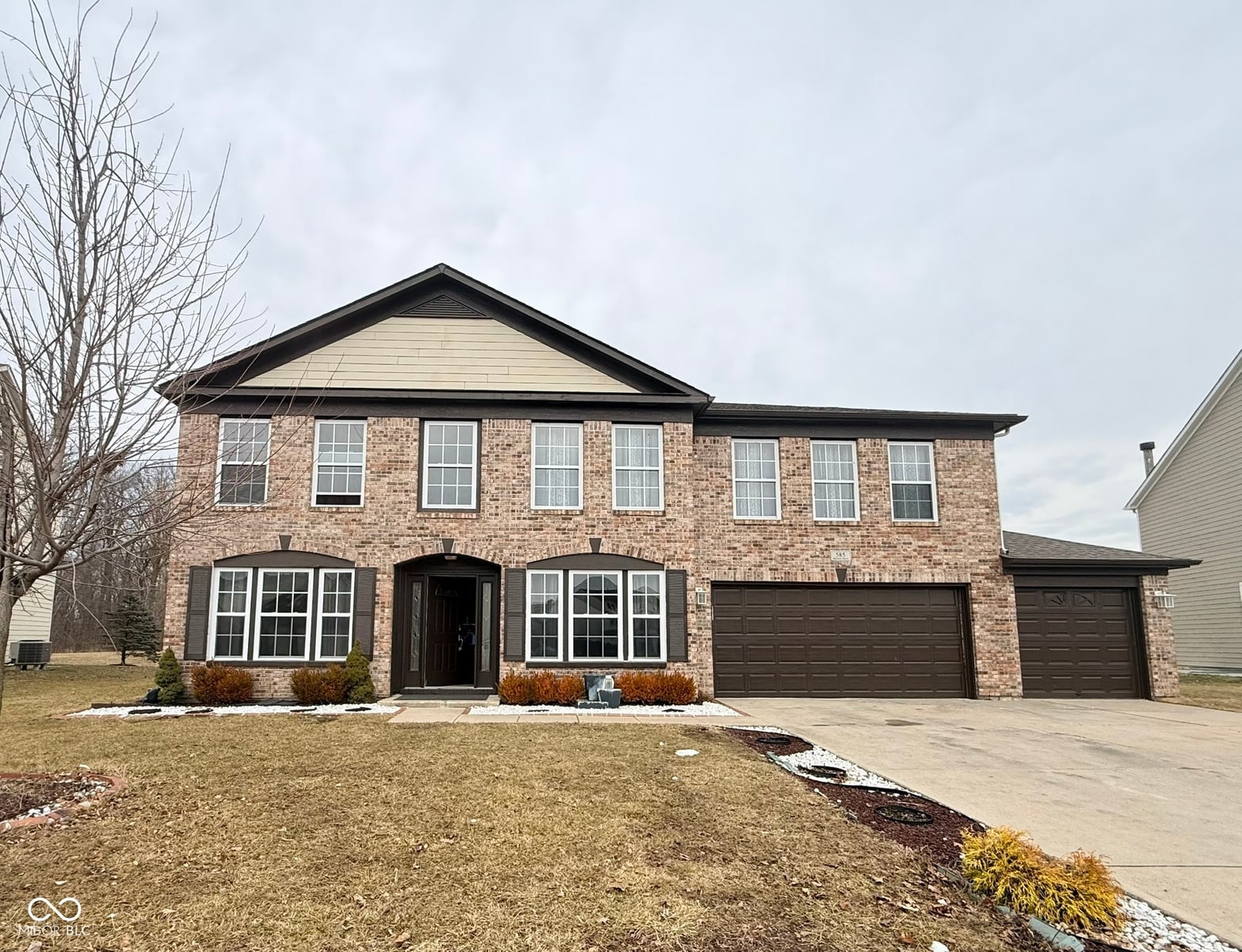 Front exterior at 585 Fireside Drive, Greenwood, IN