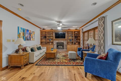 Living room at 7635 Old Hickory Court, Indianapolis, IN