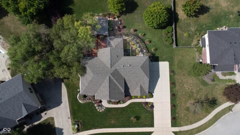 Aerial view at 7635 Old Hickory Court, Indianapolis, IN