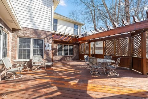 Outdoor living area at 7635 Old Hickory Court, Indianapolis, IN