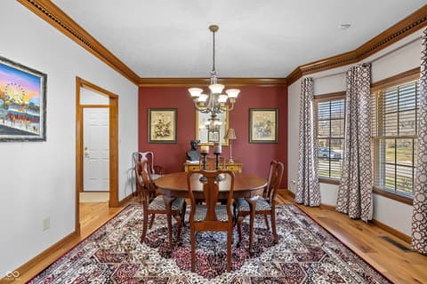 Dining room at 7635 Old Hickory Court, Indianapolis, IN